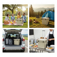 Telescoping Hard Shell Cooler with Wheels Insulated Rolling Cooler Large-Capacity Ice Chest with Wheels Portable for Camping
