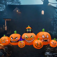 Outdoor Inflatable Pumpkin with Black Cat Long-Lasting Inflatable Black Cat and Pumpkin Decoration Easy to Use Inflate Yard Decoration Lighted for Lawn