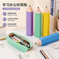 Silicone Pencil-Shaped Pencil Case, Soft and Easy to Clean