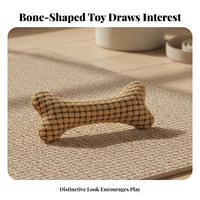 Soft Bone Toy Chew-Resistant Squeaky Chew Toy Interactive Play for Small Dogs