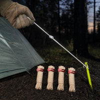 4mm Reflective Guy Ropes for Outdoor Canopy and Tent Poles - Windproof Camping Rope with Adjusters
