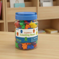 100 Pieces Transparent Counting Bears Educational Grab and Sort Counting Bears Color Sorting Playful Critter Counters for Young Children, Kindergarten