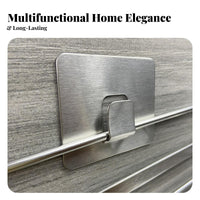 Self Simple Hook Installation Punch Basket Hanger Waterproof Screwless Shelf Support for Renters, Homeowners, Kitchen, Closet, Laundry Room