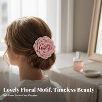 Rose Flower Hair Claw French Design Rose Hair Barrette Elegant Design Large Flower Jaw Clip for Women, Young Adults, Daily Wear, Weddings, Photoshoots