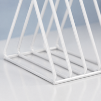 Metal Book Stand, Small Triangle Book Holder, Paper Organizer for College Students, Home Office Desk Organizer
