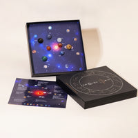 Solar System Model Desktop Celestial Body Kit Decorative Gift Box with Celestial Body Pieces for Students, Desk, Office