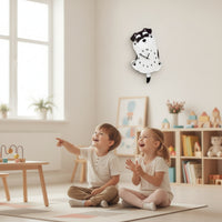 Schnauzer Wall Clock Black and White Canine Wall Clock Decorative for Living Room, Bedroom, Home Office