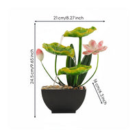 Pond Water Feature Tabletop Decoration Circulating Water Decor Compact Size