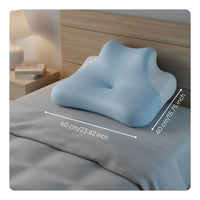 Multi-Functional Prone Sleeping Pillow Skin-Friendly Textile Stomach Sleeper Pillow Removable Washable Cover Ergonomic Memory Foam Support Anti-Slip Bottom for Lounging