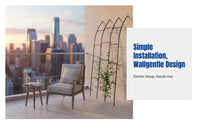 Climbing Trellis, Half-Side Arch, No-Drill, Slant Leaning, Villa Courtyard Balcony, Multi-Functional Flower Rack