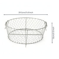 Drain Basket Resistant Stainless Steel Basket Airy Countertop Storage Organizer for Home Cooks, Kitchen