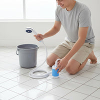 Portable Electric Shower Easy to Use Bucket Shower Washroom Supply for Students, Renters, Dorm Room, Outdoor
