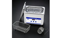 Sound Wave Cleaner with Basket Digital Sound Wave Cleaner Machine Stainless Steel Eyeglass Cleaning Machine for Jewelers, Hobbyists, Home, Workshop