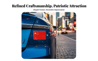 Scratch Cover Five-Star Red Flag Car Badge Strong Chinese Flag Car Sticker Waterproof for Patriots, Truck Owners, Night Driving