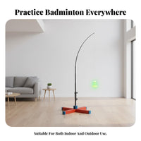 Stable Base Badminton Solo Practice Aid Adjustable Height Solo Badminton Rebound Practice Aid Easy Setup for Beginners, Adults, Indoor