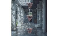 Rain Chain Textured Rain Chain with Cups Weather Resistant Downspout Replacement for Homeowners, Porch, decor