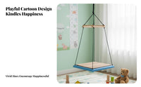 Vestibular Stimulation Suspended Platform Swing Long-Lasting Construction Adjustable Hanging Seat Soft and Sturdy Indoor Play Equipment Easy Installation for Children, Toddlers, Occupational Therapists, Kindergartens, Playrooms, Playroom, Bedroom