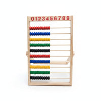 Wooden Abacus Tactile Abacus with Beads Counting Frame Sturdy Math Toy Smooth for Preschoolers, Homeschooling, Classroom