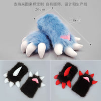 Handmade Cartoon Dragon Claw Gloves for Cosplay Fursuit