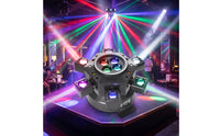 Beam-Style Six-Arm Stage Light Rotating Moving Head Stage Light RGBW Lighting Strobe for Performers, Clubs
