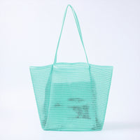Reinforced Mesh Bag with Inner Pocket Spacious Mesh Tote Bag Transparent Breathable for Women, Swimmers, Beach, Pool, Gym, Travel