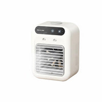 Rechargeable USB Cooling Fan Compact Mist Fan Humidifying Mini Air Cooler 2-Speed for Desk, Dorm Room
