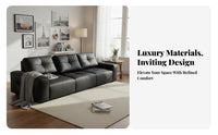 Black Block Sofa adaptable Layouts Living Room Seating sectional Design Couch for Apartment Dwellers, Homeowners, Lounging, Home Office, Playroom