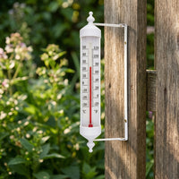 Wall-Mounted Thermometer with Bracket Decorative Wall-Mounted Thermometer Analog Temperature Gauge for Gardeners, Patio