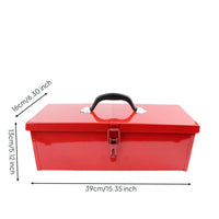 Metal Tool Box Long-Lasting Tool Box with Handle Heavy Duty for Car Trunk