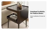 Space-Saving C-Shaped End Table Multi-Functional C-Shaped Tray Table Minimalist design Nightstand Sturdy design for Apartment Dwellers, Remote Workers, Living Room, Bedroom, Small Spaces, Next to Couch