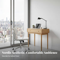 Modern Minimalist aesthetic Vanity with raise-up Mirror 2-in-1 Design Dressing Table Space-Saving Makeup Desk for Students, Apartment Dwellers, Women, Small Spaces, Dorm Room