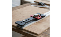 Saw Rail Square Aluminum Alloy 90 Degree Rail Stop CNC Machined Track Saw Angle Fence for Carpentry, Workshop