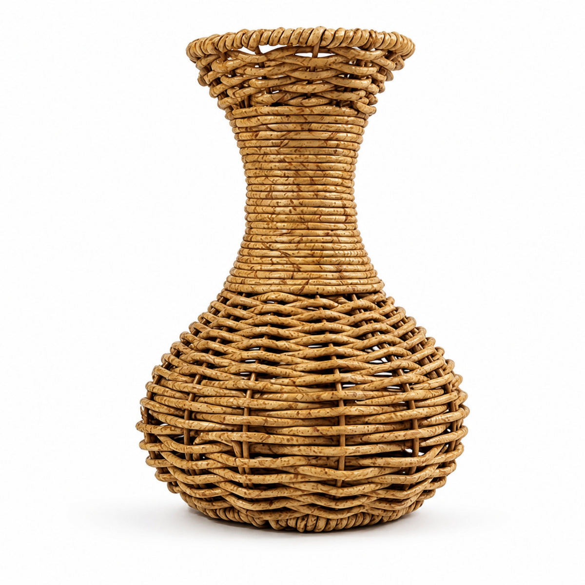 Handwoven Vase Farmhouse Woven Vase Boho Flower Holder for Shelves, Cafe