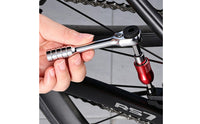 Rapid-Swap Ratchet Wrench with Bit Storage Reversible Cycle Repair Tool Bidirectional Bike Multi-Tool Lightweight for Trail Rides