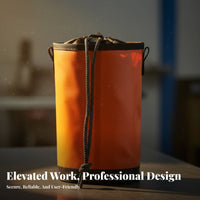 Drawstring Tool Bucket 5L Capacity PVC Utility Pouch Wear-Resistant Heavy Duty Tool Pouch for Technicians, Arborists, Outdoor