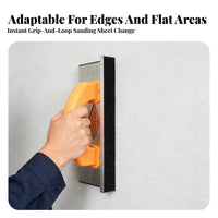 Long-Lasting Self Sandpaper Holder Versatile Manual Sanding Block Ergonomic Handle Aluminum Sanding Plate for DIY Enthusiasts, Construction Workers, Home Renovation, Woodworking, Furniture Finishing, Auto Body Work