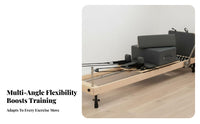 Foldable Pilates Reformer Space-Saving Pilates Core Bed Multifunctional Folding Reformer Machine for Beginners, Adults, Strength Training, Gym, Indoor