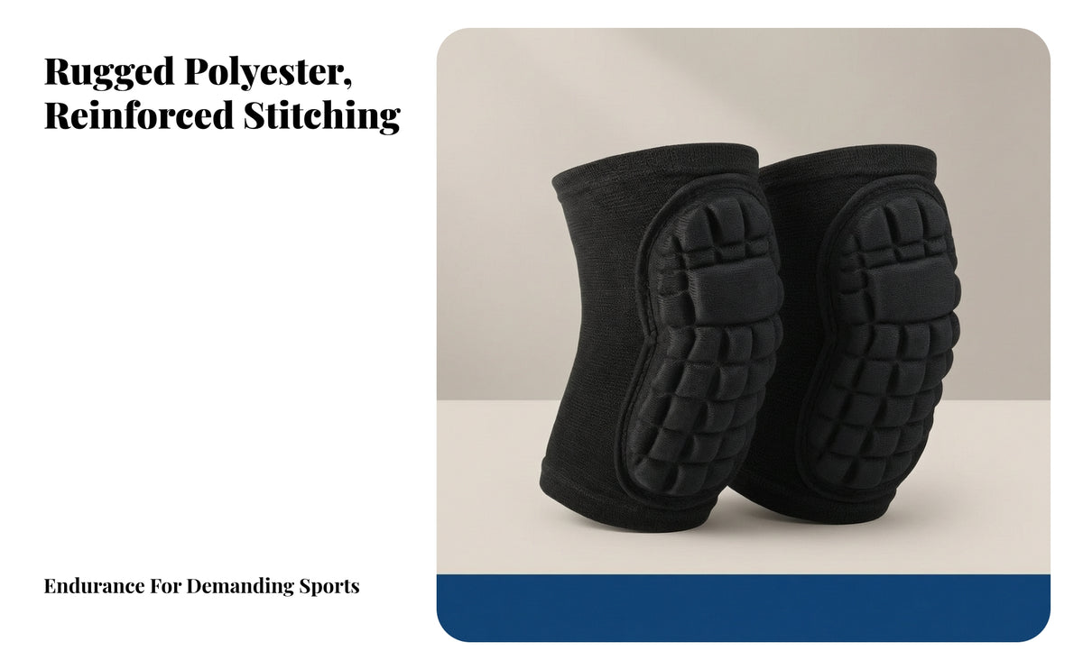 Flexible Elbow Sleeves with Foam Padding | Breathable Knit Body, for Sports Practice