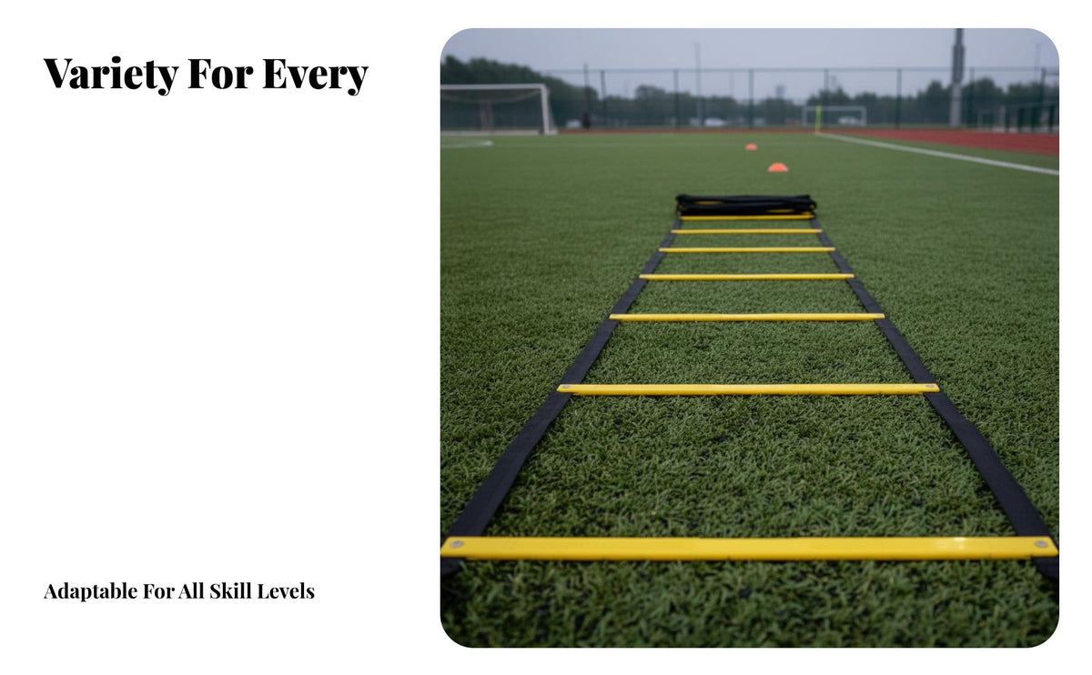 Sturdy Material Agility Ladder Heavy-Duty Straps Athletic Training Ladder Adjustable Rungs Sports Equipment Portable Design for Children, Football Players, Athletes, Outdoor Practice, Gym Workouts