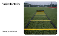 Sturdy Material Agility Ladder Heavy-Duty Straps Athletic Training Ladder Adjustable Rungs Sports Equipment Portable Design for Children, Football Players, Athletes, Outdoor Practice, Gym Workouts