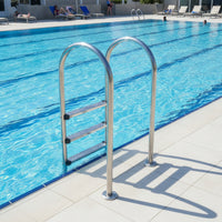 Stainless Steel Pool Ladder Embed Ladder with Anti-Slip Steps Fasten-On