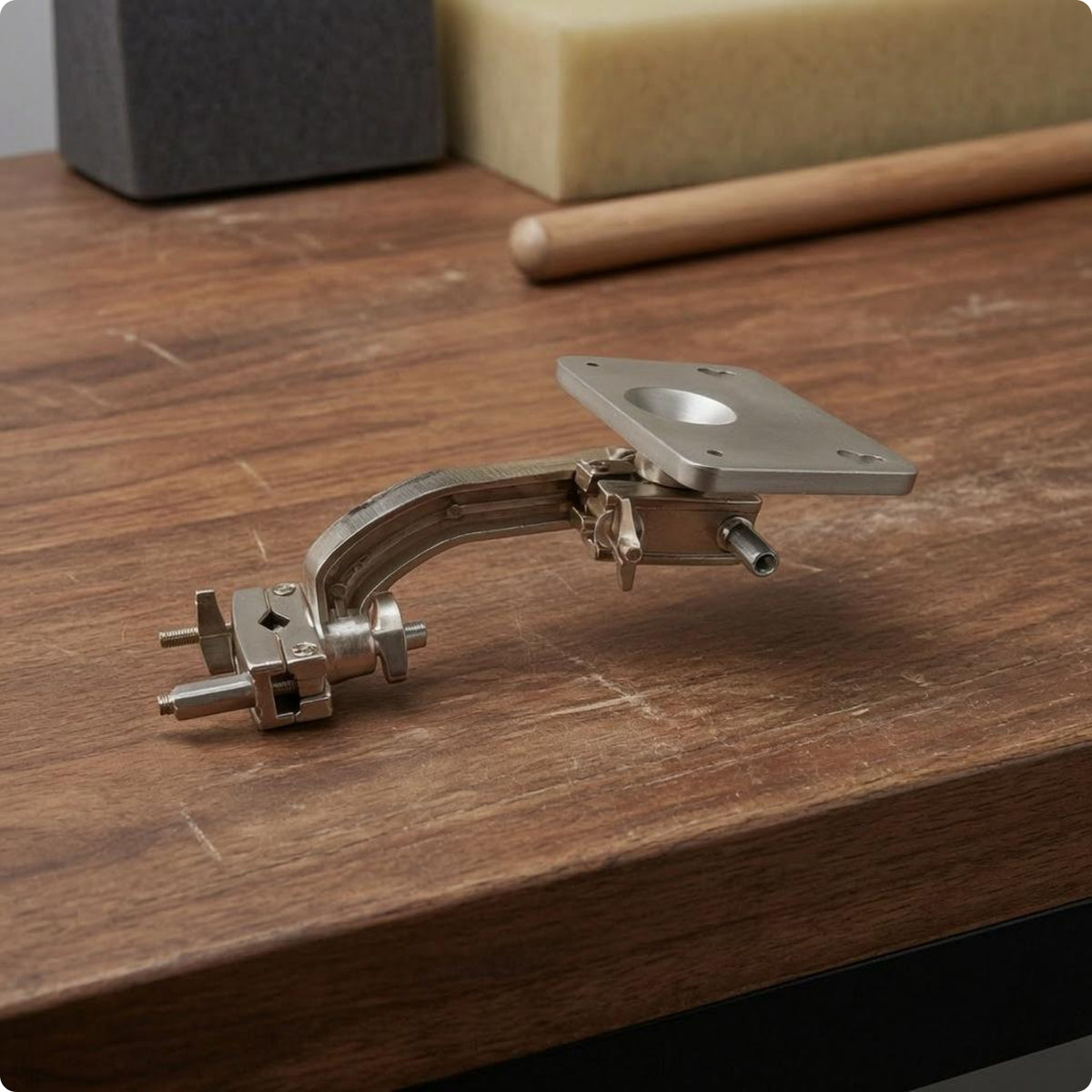 Metal Percussion Pad Tray Adjustable Percussion Pad Mount Clamp Music Equipment Rounded Corners