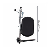 Stainless Steel Wheelchair Leg Rest Detachable Hanging Leg Rest Bracket Easy to Install Wheelchair Foot Support Lightweight for Patient Care, Rehabilitation