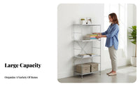 Adjustable Shelves Multi-Tier Etagere Freestanding Geometric Unobstructed-Shelf Unit Sturdy Construction Bookcase Versatile Use for Book Lovers, Homeowners, Office Workers, Study Room, Bedroom, Apartment