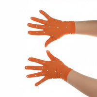 Breathable Rhinestone Figure Skating Gloves Transparent Performance Gloves for Children, Women, Competition, Dance