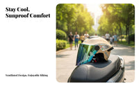 Double Visor Helmet 3C Certified Double Visor Sun Protection for Motorcyclists, Adults, Daily Commute, Leisure Rides, Highway Cruising