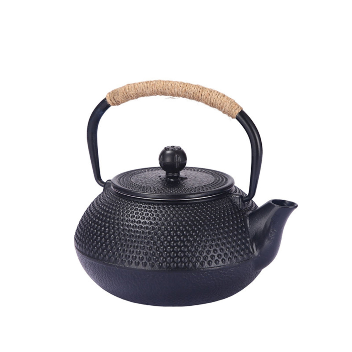 Teapot with Wrapped Handle Textured Hammered Teapot Rustic for Tabletop Serving