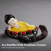 Zen Design Reclining Buddha Statue Intricate Ed Craftsmanship Sleeping Buddha Car Decor Serene Appearance for Meditation Space, Living Room