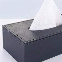 Tissue Paper Box Cover PU Leather for Bathroom Decor, Rectangle Facial Tissue Holder for Home Office, Car Tissue Box with Matching Stitching