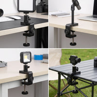Adjustable Desk Mount with 1/4-Inch Screw Sturdy C-Clamp Mount Versatile C Clamp Long-Lasting for Studios